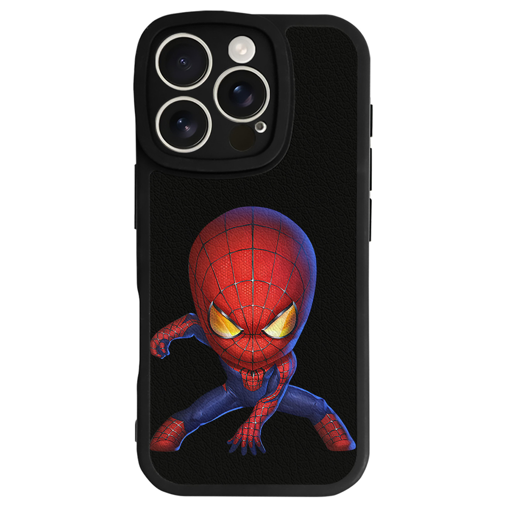 （画像用） Spider Man スパイダーマン 【iPhone 16シリーズ対応】シリコンスマホケース（レザー調） 材質：シリコン